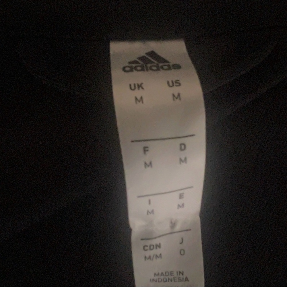 adidas Black Track Jacket with White 3-Stripe Detail - Picture 7 of 7